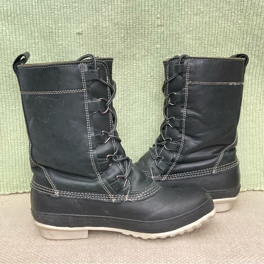 Tretorn Mens Black Aspelin Waterproof Leather/Rubber Rain Boots Size US 9 EU 42 - Picture 6 of 11